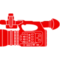Vector illustration of a professional camcorder