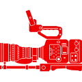 Vector illustration of a cinema camera