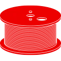 Vector illustration of a bulk coaxial cable reel