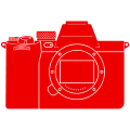 Vector illustration of a mirrorless camera