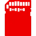 Vector illustration of an SD memory card