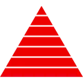 Vector illustration of a hierarchy pyramid